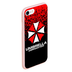 Чехол iPhone 7/8 матовый Umbrella Corporation, цвет: 3D-светло-розовый — фото 2