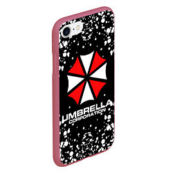 Чехол iPhone 7/8 матовый Umbrella Corporation, цвет: 3D-малиновый — фото 2