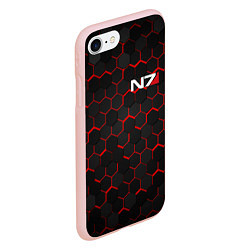 Чехол iPhone 7/8 матовый MASS EFFECT N7, цвет: 3D-светло-розовый — фото 2