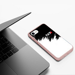 Чехол iPhone 7/8 матовый MASS EFFECT N7, цвет: 3D-светло-розовый — фото 2