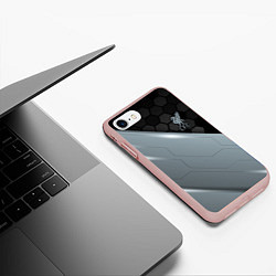 Чехол iPhone 7/8 матовый Liverpool FC, цвет: 3D-светло-розовый — фото 2