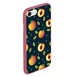Чехол iPhone 7/8 матовый Фруктовый арт, цвет: 3D-малиновый — фото 2