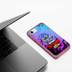 Чехол iPhone 7/8 матовый BRAWL STARS WEREWOLF LEON, цвет: 3D-малиновый — фото 2