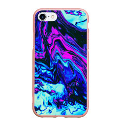 Чехол iPhone 7/8 матовый DIGITAL ABSTRACT, цвет: 3D-светло-розовый