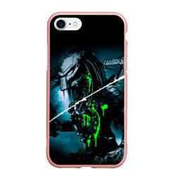 Чехол iPhone 7/8 матовый PREDATOR, цвет: 3D-светло-розовый