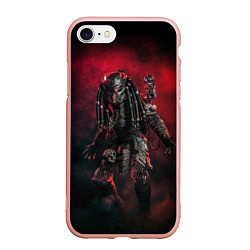 Чехол iPhone 7/8 матовый PREDATOR, цвет: 3D-светло-розовый