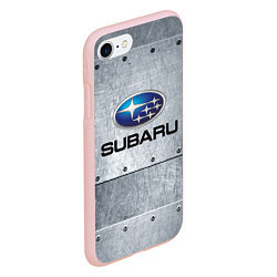 Чехол iPhone 7/8 матовый SUBARU, цвет: 3D-светло-розовый — фото 2