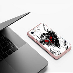 Чехол iPhone 7/8 матовый BERSERK, цвет: 3D-светло-розовый — фото 2