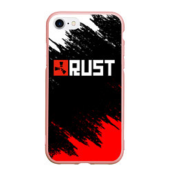 Чехол iPhone 7/8 матовый RUST, цвет: 3D-светло-розовый