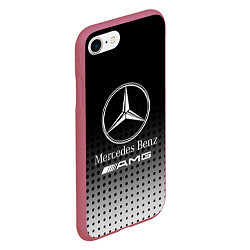 Чехол iPhone 7/8 матовый Mercedes-Benz, цвет: 3D-малиновый — фото 2