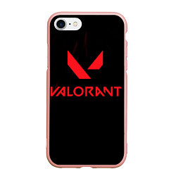Чехол iPhone 7/8 матовый VALORANT, цвет: 3D-светло-розовый