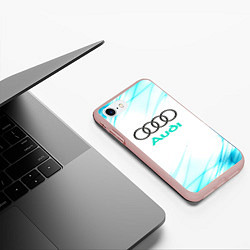 Чехол iPhone 7/8 матовый Audi, цвет: 3D-светло-розовый — фото 2