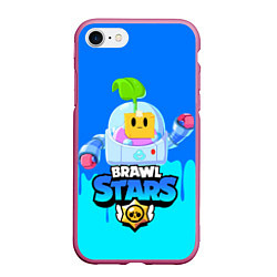 Чехол iPhone 7/8 матовый Brawl Stars SPROUT, цвет: 3D-малиновый