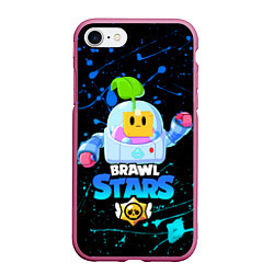 Чехол iPhone 7/8 матовый Brawl Stars SPROUT, цвет: 3D-малиновый