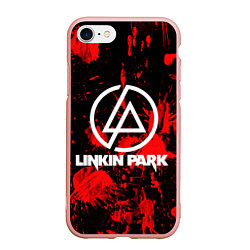 Чехол iPhone 7/8 матовый Linkin Park, цвет: 3D-светло-розовый