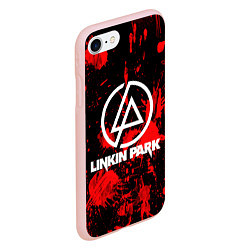 Чехол iPhone 7/8 матовый Linkin Park, цвет: 3D-светло-розовый — фото 2