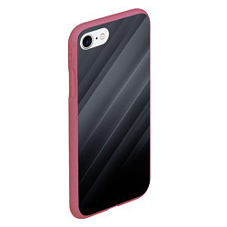 Чехол iPhone 7/8 матовый GRAY WAVES, цвет: 3D-малиновый — фото 2