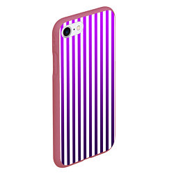 Чехол iPhone 7/8 матовый Пикси полосы, цвет: 3D-малиновый — фото 2