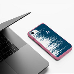 Чехол iPhone 7/8 матовый Mitsubishi, цвет: 3D-малиновый — фото 2