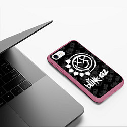 Чехол iPhone 7/8 матовый Blink-182 4, цвет: 3D-малиновый — фото 2