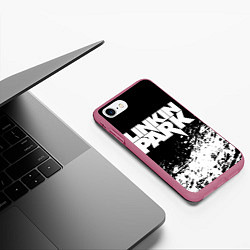 Чехол iPhone 7/8 матовый LINKIN PARK 4, цвет: 3D-малиновый — фото 2