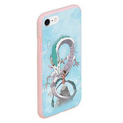 Чехол iPhone 7/8 матовый Унесённые призраками, цвет: 3D-светло-розовый — фото 2