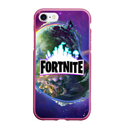 Чехол iPhone 7/8 матовый FORTNITE, цвет: 3D-малиновый