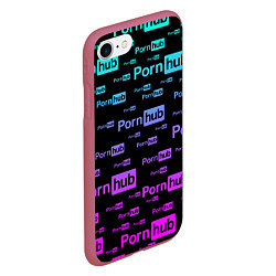 Чехол iPhone 7/8 матовый PornHub, цвет: 3D-малиновый — фото 2