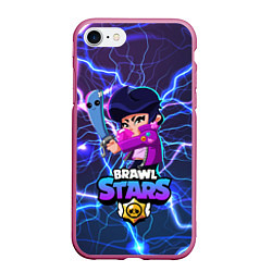 Чехол iPhone 7/8 матовый Brawl Stars BIBI, цвет: 3D-малиновый