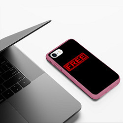 Чехол iPhone 7/8 матовый FREE, цвет: 3D-малиновый — фото 2