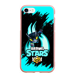 Чехол iPhone 7/8 матовый Brawl stars mecha crow, цвет: 3D-светло-розовый