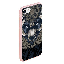 Чехол iPhone 7/8 матовый Зверь, цвет: 3D-светло-розовый — фото 2