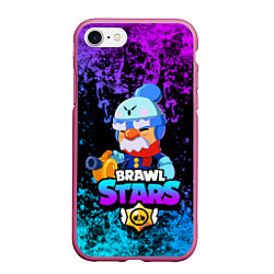 Чехол iPhone 7/8 матовый BRAWL STARS GALE, цвет: 3D-малиновый