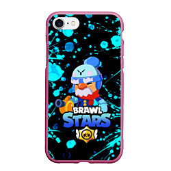 Чехол iPhone 7/8 матовый BRAWL STARS GALE, цвет: 3D-малиновый