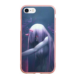 Чехол iPhone 7/8 матовый DARLING IN THE FRANXX, цвет: 3D-светло-розовый