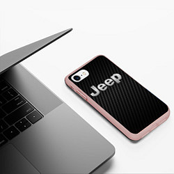 Чехол iPhone 7/8 матовый Jeep Z, цвет: 3D-светло-розовый — фото 2