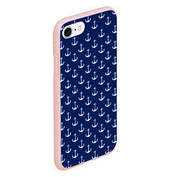 Чехол iPhone 7/8 матовый Якоря, цвет: 3D-светло-розовый — фото 2