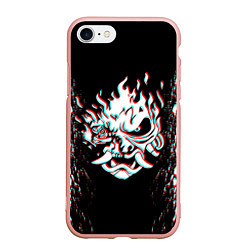 Чехол iPhone 7/8 матовый CYBERPUNK 2077 SAMURAI GLITCH, цвет: 3D-светло-розовый