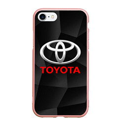 Чехол iPhone 7/8 матовый TOYOTA, цвет: 3D-светло-розовый