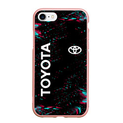 Чехол iPhone 7/8 матовый TOYOTA, цвет: 3D-светло-розовый