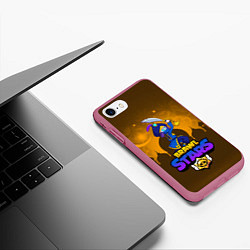 Чехол iPhone 7/8 матовый MORTIS BRAWL STARS, цвет: 3D-малиновый — фото 2