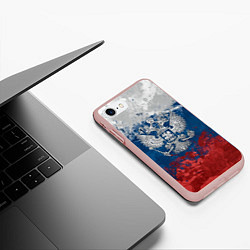 Чехол iPhone 7/8 матовый Россия, цвет: 3D-светло-розовый — фото 2