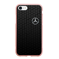 Чехол iPhone 7/8 матовый MERCEDES-BENZ AMG, цвет: 3D-светло-розовый