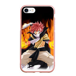 Чехол iPhone 7/8 матовый FAIRY TAIL ХВОСТ ФЕИ, цвет: 3D-светло-розовый