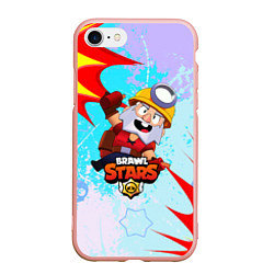 Чехол iPhone 7/8 матовый Brawl Stars Dynamike, цвет: 3D-светло-розовый