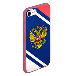 Чехол iPhone 7/8 матовый RUSSIA SPORT, цвет: 3D-малиновый — фото 2