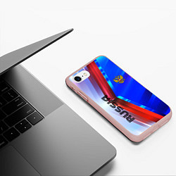 Чехол iPhone 7/8 матовый RUSSIA SPORT, цвет: 3D-светло-розовый — фото 2