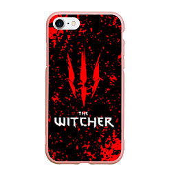 Чехол iPhone 7/8 матовый The Witcher, цвет: 3D-светло-розовый