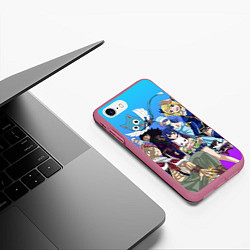 Чехол iPhone 7/8 матовый FAIRY TAIL ХВОСТ ФЕИ, цвет: 3D-малиновый — фото 2