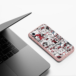 Чехол iPhone 7/8 матовый HELLTAKER, цвет: 3D-светло-розовый — фото 2
